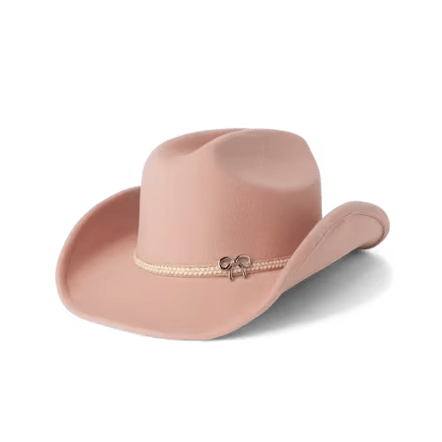 Girls Bow Cowgirl Hat - Pink