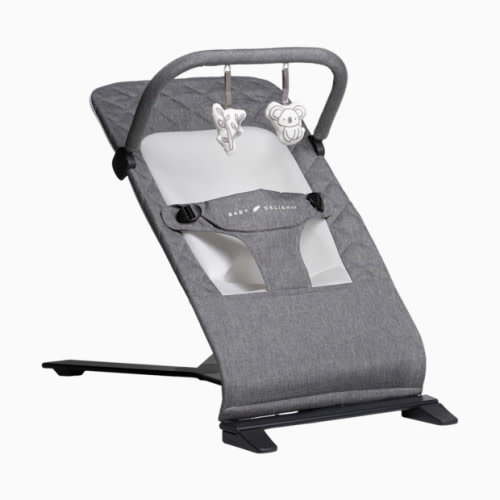 Baby Delight Alpine Deluxe Portable Bouncer - Charcoal Tweed