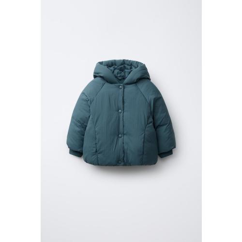 WATER REPELLENT PADDED JACKET - Blue | ZARA United States