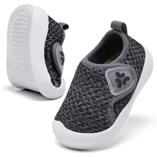 Baby Shoes Infant Boys Girls First Walker Shoes Baby Walking Shoes Lightweight Breathable Sneakers with Non-Slip Soles 0-24 Months
