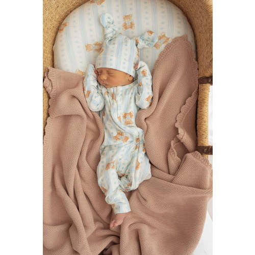 Zip Romper | Blue Teddies – Little and Fern