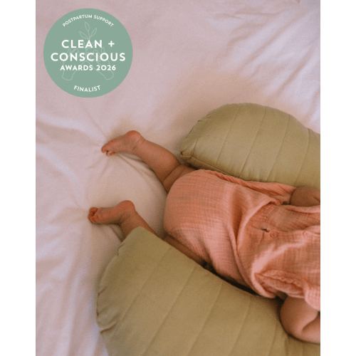 Feeding Pillow in Olive – Soft Organic Cotton – Bubnest Australia