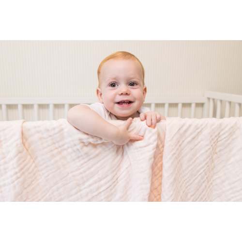 Petal, Summer-Weight Organic Muslin Mini Blanket