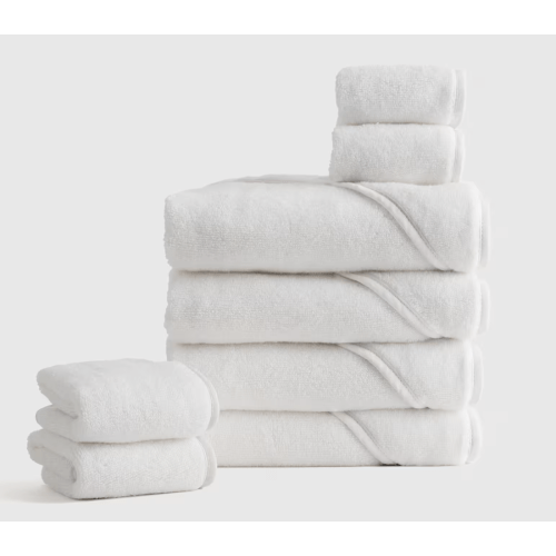 Organic Turkish Cotton Baby Bath Bundle 8-Pack - White