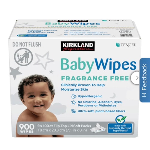 *Fragrance Free* baby wipes