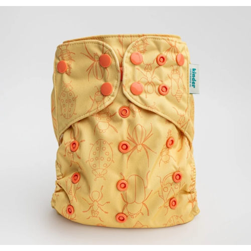 Animals and Insects: Essentials Pocket Cloth Diaper with Athletic Wicking Jersey, Grows with your Baby