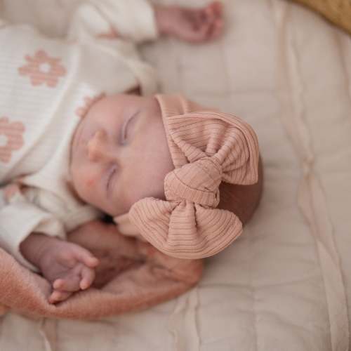 Dusty Pink Ribbed Baby Headband