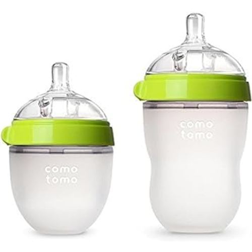 Comotomo Natural Feel Bundle - 2 Items (Green, 5oz + 8oz)