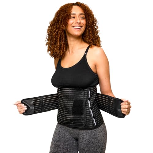 BABYGO® Postpartum Belly Band for Abdominal & C Section Recovery | Binder Wrap Women (One Size, Support +)
