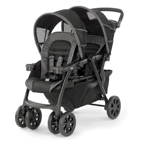Chicco Cortina Together Double Stroller - Minerale | Black/Silver
