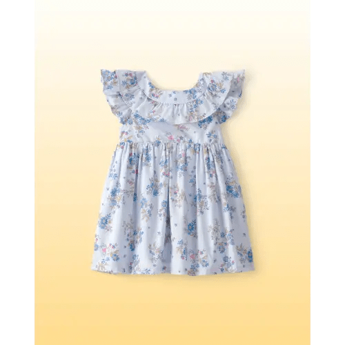 Baby Girl Disney© Winnie the Pooh Floral Dress with Ruffle Neckline - Blue - OshKosh B'gosh | Carter's