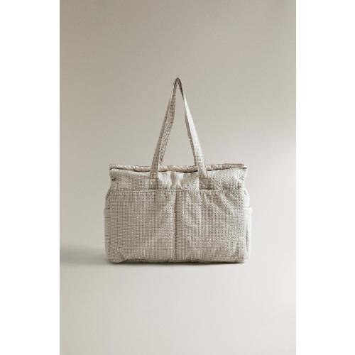 GINGHAM CHECK DIAPER BAG