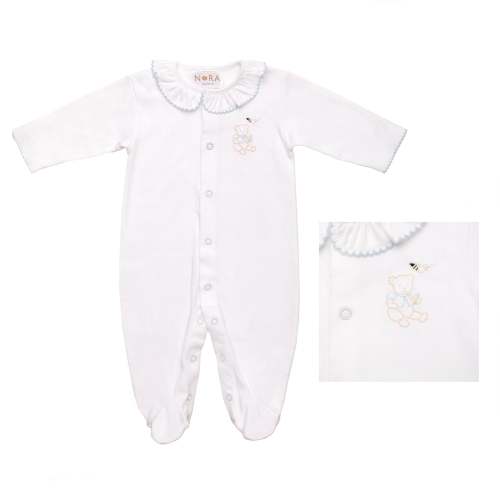BABY TEDDY BEAR COTTON KNIT FOOTIE, Size: 0/3 month
