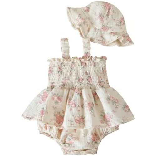 Baby Girl Smocked Romper Dress Summer Outfit Clothes