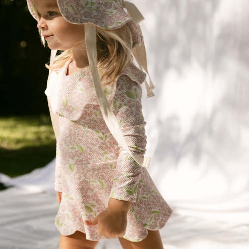 Petal Long Sleeve Swim Dress · Peony | Baby & Girls Swimsuits | Girls Bikinis | Luxury Swimsuits & Bikinis For Girls & Baby – Petit Playa