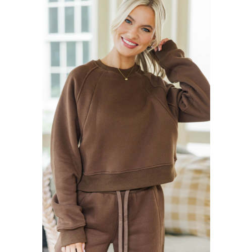NURSING COLLECTION: Hold Me Near Brown Pullover