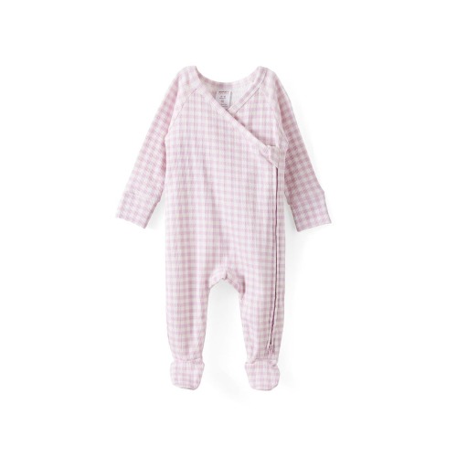 Organic Pointelle Cross Over Zip All In One, Preemie