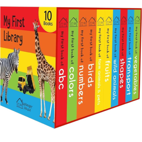 My First Library: Boxset of 10 Board Books for Kids