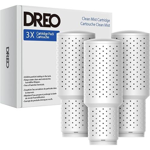 DREO Demineralization Cartridge 3-Pack for Humidifiers, Compatible with Dreo Humidifiers HM311/311S/524/524S, Prevent Mineral Build-up, Filter Hard Water, Eliminate White Dust