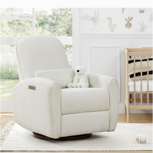 Recliner Nursery Chair (Cream) Spruce & Spring Freya Power Swivel Glider
