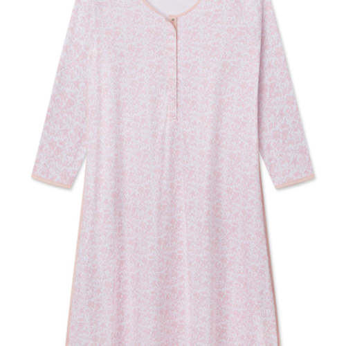 LAKE | Women | Pima Cotton Pajamas | English Rose Garden Floral Maternity Long Sleeve Nightgown