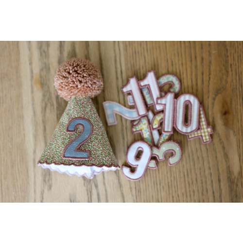 ***PRE-ORDER*** ETA MID/LATE MAY ** Monthly Milestone Party Hat Set - Interchangeable Numbers 1-12