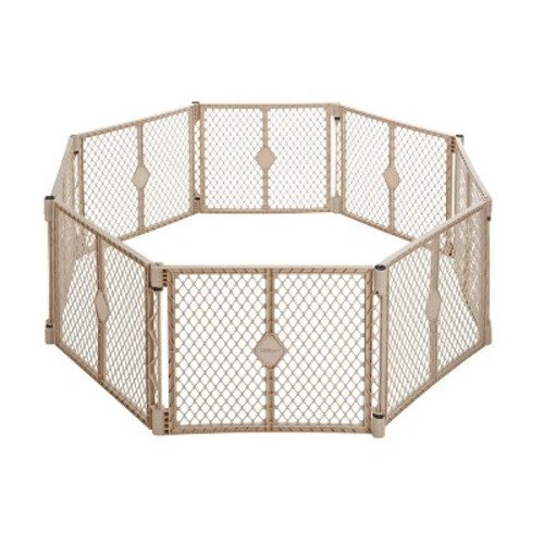 Toddleroo by North States Superyard Indoor Outdoor 8 Panel Freestanding Gate