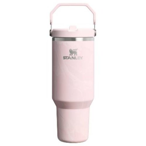 Stanley 40 oz Stainless Steel Ice Flow Flip Straw Tumbler Pink Amethyst Calacatta