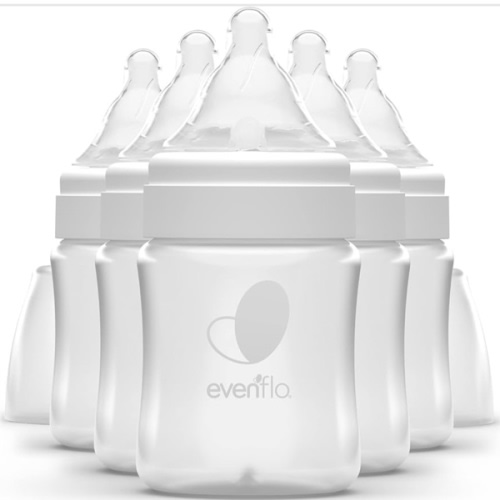 Evenflo Feeding Premium Proflo Venting Balance Plus Wide Neck Baby, Newborn and Infant Bottles - Developed by Pediatric Feeding Specialists - 5 Ounce (Pack of 6)