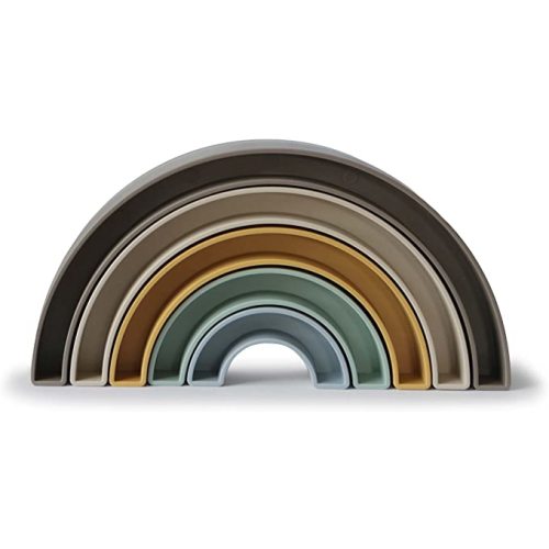 mushie Rainbow Stacker Toy | Made in Denmark (Hillside)