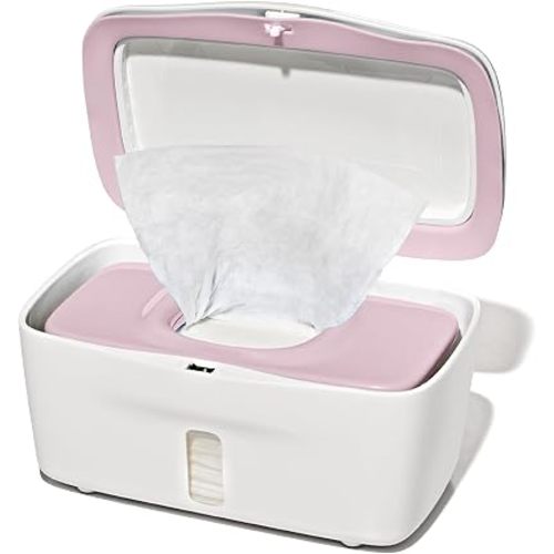 OXO Tot Perfect Pull Baby Wipes Dispenser, Refillable Wipe Holder, Blossom