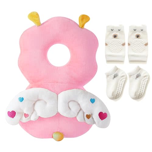 Pucmaoci Baby Head Protector Backpack: Alarm Function, Adjustable and Ultra-Light(Angel)