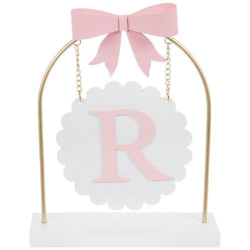 Pink Letter Hanging Wood Sign