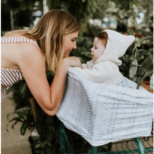 Milk Snob Original 5-in-1 Cover - Added Privacy for Breastfeeding, Baby Car Seat, Carrier, Stroller, High Chair, Shopping Cart, Lounger Canopy - Newborn Essentials, Nursing Top, Herringbone