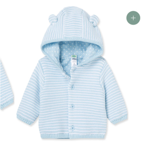 Blue Textured Hoodie