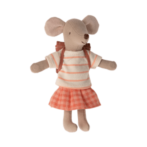 Tricycle Mouse in Coral, Big Sister - Maileg - Maileg USA