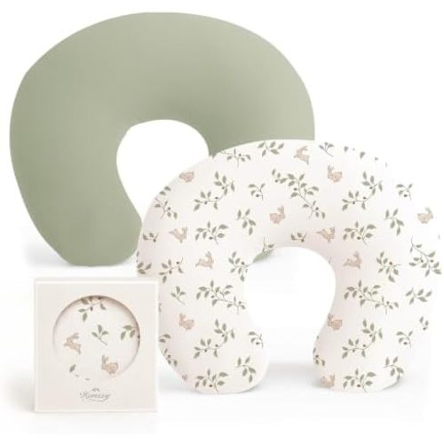 Konssy 2 Pack Nursing Pillow Covers, Soft Stretchy Cover for Breastfeeding