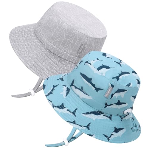 Otoyzy Baby Sun Hat Wide Brim Sun Protective Toddler Kids Beach Bucket Hat Summer for Boys 0-5T