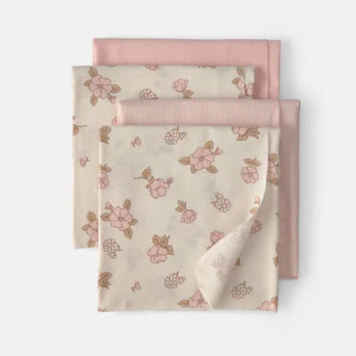 Baby 4-Pack Floral Receiving Blankets - Pink/Cream | Carter's