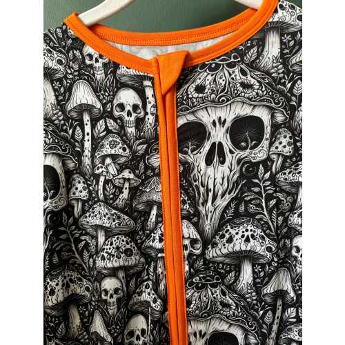Alternative skull bamboo sleepsuit/onesie