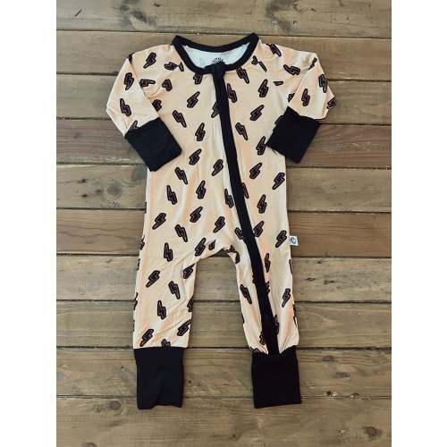 Lightning Bolt Zip Romper