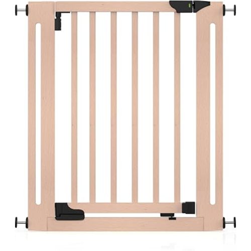 Baby Delight SizeWise™ Wood Pressure Mounted Safety Gate 27.6"-31.5" | Extra-Wide Passage | Auto-Close Two-Way Opening | Easy Installation | PEFC Certified Beech Wood (28.7" Passage)