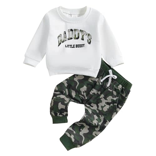 Baby Boy Fall Clothes Set Long Sleeve Letter Print Sweatshirt Pants Toddler Infant Outfits 6 12 18 24 Months 2T
