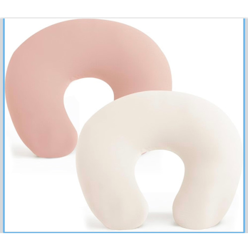 Konssy 2 Pack Nursing Pillow Covers, Stretchy and Soft Nursing Cover for Breastfeeding Pillows, Pillow Slipcover for Baby Girls Boys Newborn (Beige,Pink), Standard
