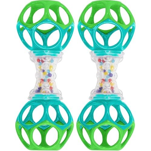 Bright Starts Oball Shaker Rattle | Newborn+ | Pack of 2