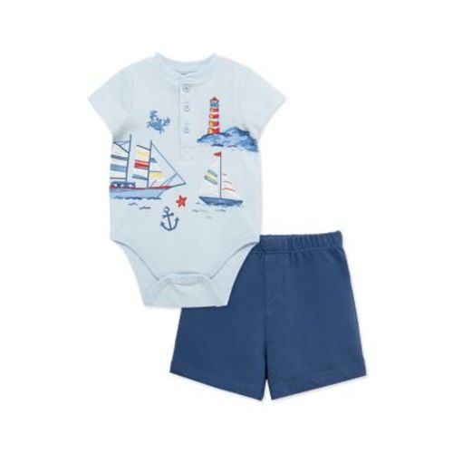 Baby Boys Nautical Onesie Shorts Set