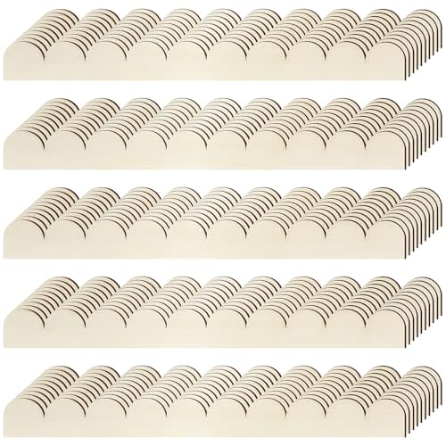 50Pcs Unfinished Scalloped Decorative Wood Trim,15.75 Inch Unfinished Wooden Scalloped Molding Trim,Cute DIY Moulding Trim for Cabinet Window Shelf Door Wall