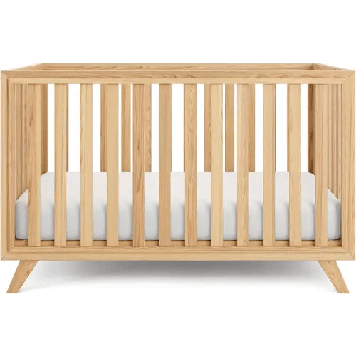 Comfy Cubs Baby Crib for 0 to 3 Years - Adjustable Mattress Height, Natural Wooden Crib for Baby, Elegant Nursery Furniture, Designed in The US - 80 lbs Capacity Nursery Bed - Natural Wood
