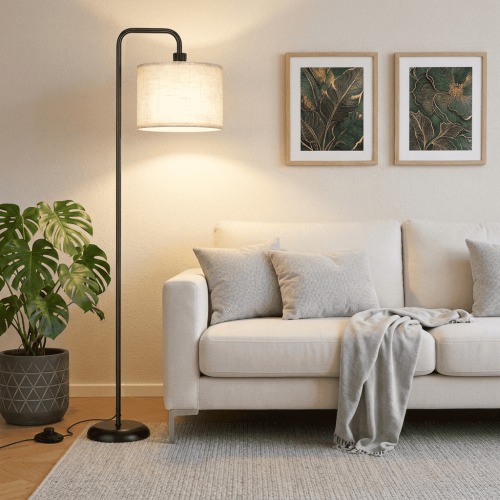 VOLIVO Floor Lamp, 63” Tall Standing Lamp with Foot Switch,3 Color Temperatures, 12W 850 Lumens Bulb Included for Living Room, Bedroom, Office, Study
