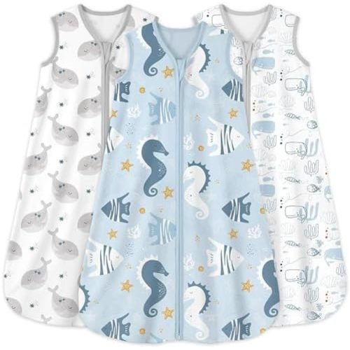 Yoofoss Baby Sleep Sack 12-18 Month 0.5TOG 100% Organic Cotton 2-Way Zipper